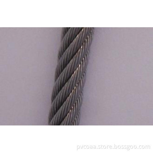 Polished 14mm 1x7 Stainless Steel Wire Rope AISI 304 / 304L